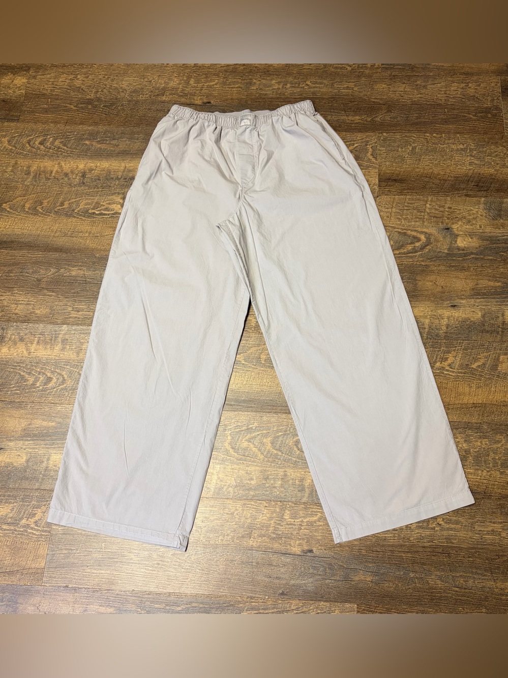 Skims Classic Loungewear Pajama Pants Light Gray Mens Large Cotton Straight Leg